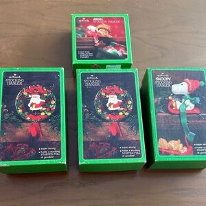 Hallmark Stocking Hangers Set - 1970’s and 1980’s. All 4 in boxes.